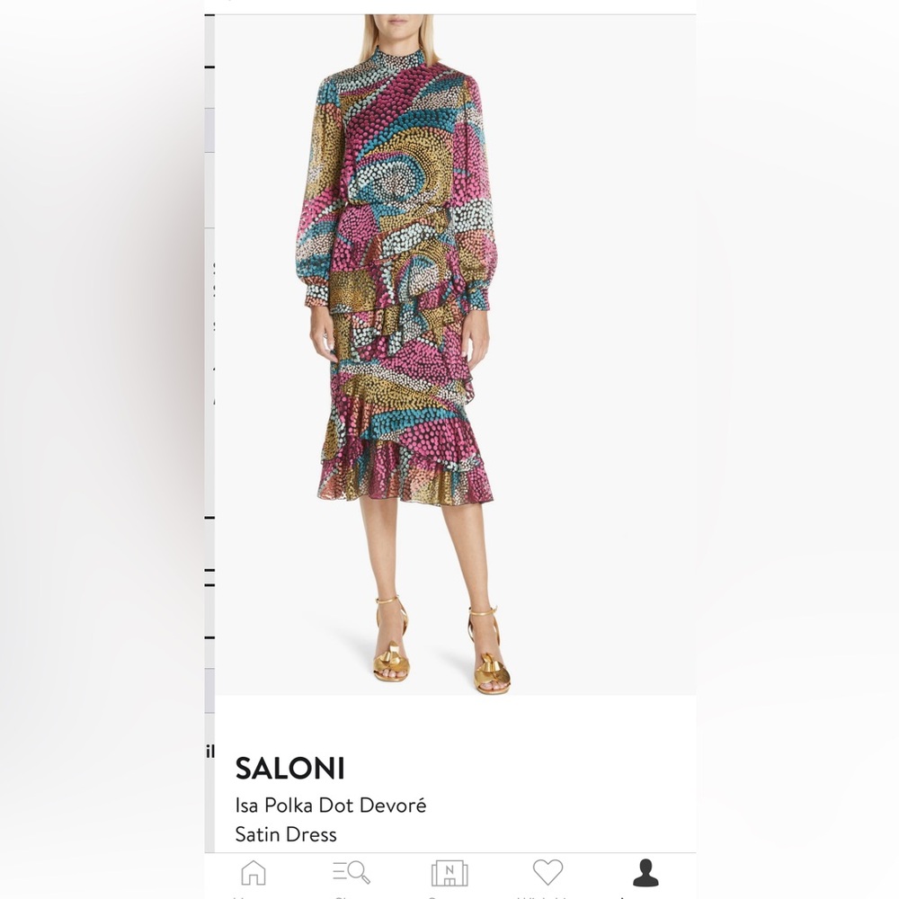 Saloni Isa Satin Dress